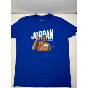 Michael Jordan Shirt Wheaties Cereal Blue Men's Large T-Shirt Top